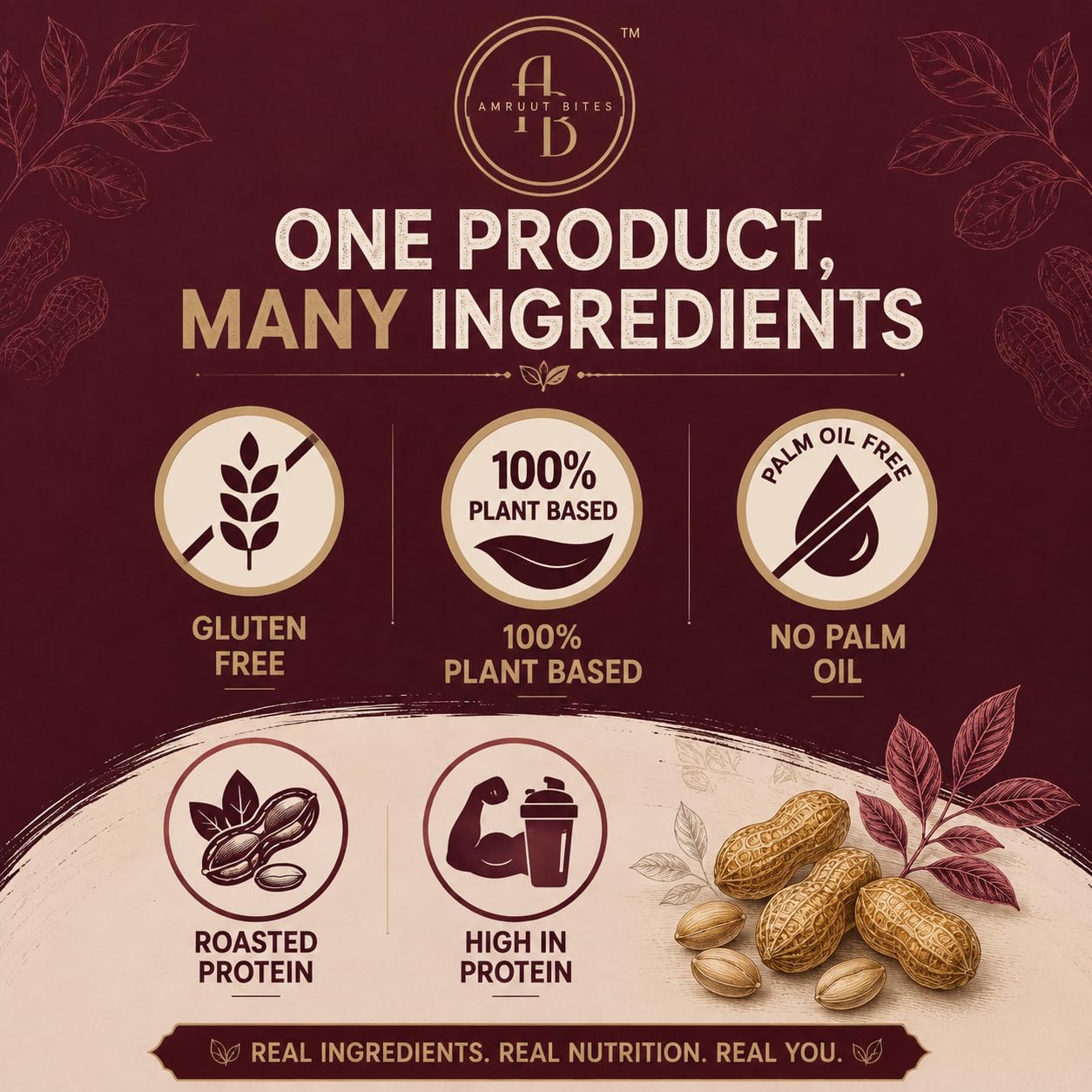 Natural Crunchy Peanut Butter Spread | Smooth Roasted Peanut Butter | High Protein Nut Spread for Bread, Smoothies & Healthy Snacks | No Added Preservatives